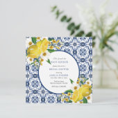 Marokkaanse Tegel | Citroen Citrus Vrijgezellenfee Kaart (Staand voorkant)