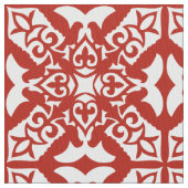Marokkaanse tegel - diep rood en wit stof (Close Up)