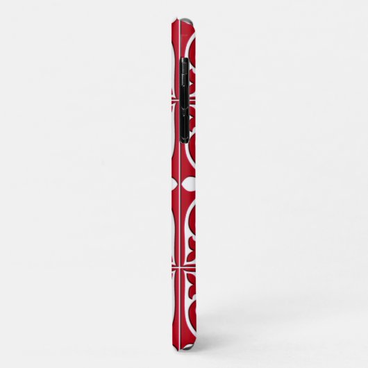 Marokkaanse tegel - donkerrood en wit Case-Mate iPhone case (Achterkant/links)