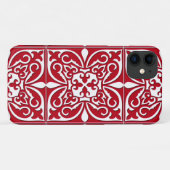 Marokkaanse tegel - donkerrood en wit Case-Mate iPhone case (Achterkant (horizontaal))