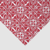 Marokkaanse tegel - donkerrood en wit tissuepapier (Detail)