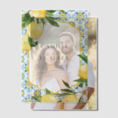 Marokkaanse Tegel en citroenen Mediterrane bruilof Vellum Uitnodigingen (Offset (Koppel))