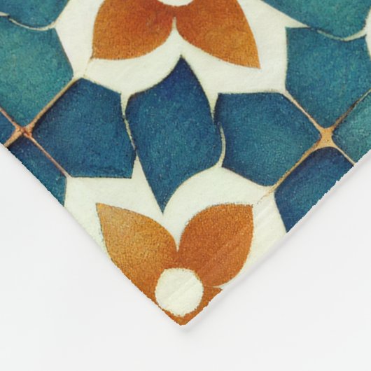 Marokkaanse tegel fleece deken (Hoek)