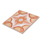 Marokkaanse tegel in oranje waterverf tegeltje (Zijkant)