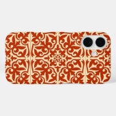 Marokkaanse tegel - koraal oranje en perzik Case-Mate iPhone case (Achterkant (horizontaal))