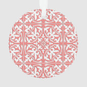 Marokkaanse tegel - koraalroze en wit ornament (achterkant)