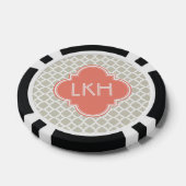 MAROKKAANSE TEGEL MONOGRAM POKER CHIPS (Enkel)