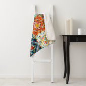 Marokkaanse tegel mozaïek illustratiepatroon sherpa deken (In situ)