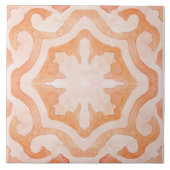 Marokkaanse tegel oranje casbah tegeltje (Voorkant)