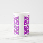 Marokkaanse tegel - paars en wit viool porselein kop (Voorkant)