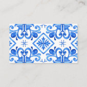 Marokkaanse Tegel Patroon Bruiloft RSVP QR Code Informatiekaartje (Achterkant)