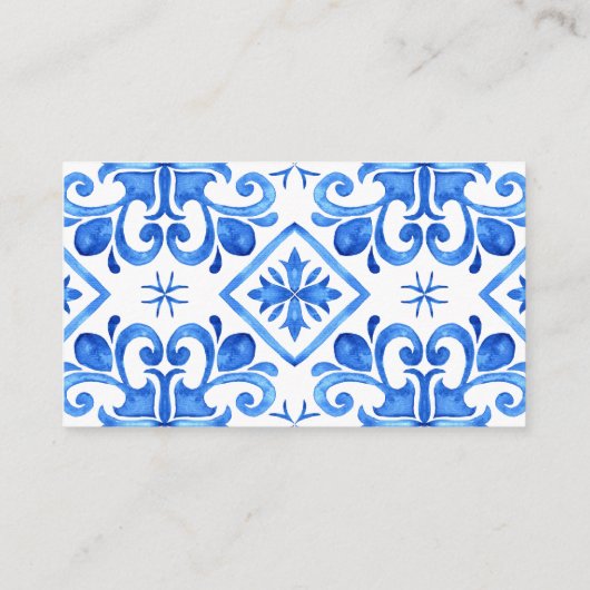 Marokkaanse Tegel Patroon Bruiloft RSVP QR Code Informatiekaartje (Achterkant)