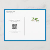 Marokkaanse Tegel Patroon en Citroenen QR Code Tro Uitnodiging Briefkaart (Achterkant)