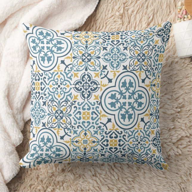 Marokkaanse tegel patroonwerpkussen kussen (Deken)