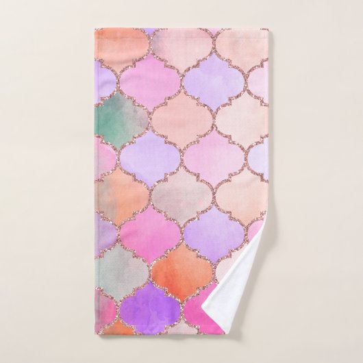 Marokkaanse Tegel Pattern Bath Towel Set Bad Handdoek (Handdoek)