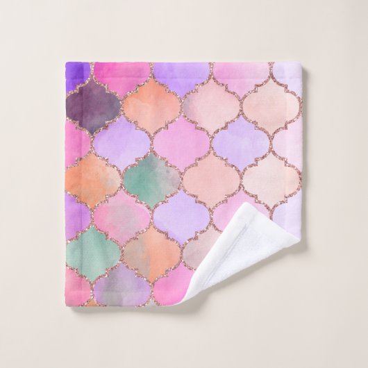 Marokkaanse Tegel Pattern Bath Towel Set Bad Handdoek (Wasdoekje)