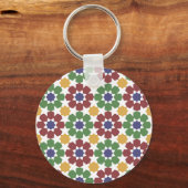 Marokkaanse Tegel Pattern Zellige Traditional Isla Sleutelhanger (Voorkant)