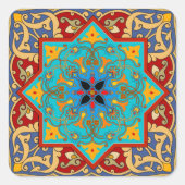 Marokkaanse Tegel Square Stickers (Voorkant)
