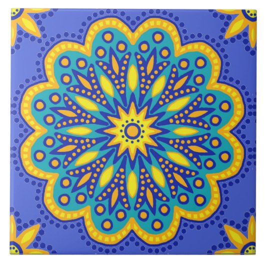 Marokkaanse tegel tegeltje (Voorkant)