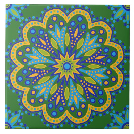 Marokkaanse tegel tegeltje (Voorkant)