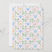 Marokkaanse tegel Tropische Hibiscus Bruiloft Kaart (Achterkant)