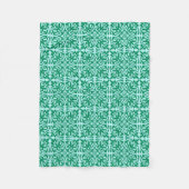 Marokkaanse tegel - turquoise en aqua fleece deken (Voorkant)