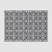 Marokkaanse tegel - wit met zwarte achtergrond tissuepapier (Voorkant)