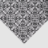 Marokkaanse tegel - wit met zwarte achtergrond tissuepapier (Detail)