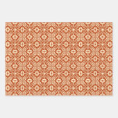 Marokkaanse tegel, zwart/wit, Oranje, Jade Green   Inpakpapier Vel (Voorkant 2)