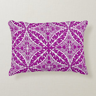Marokkaanse tegels - amethyst paars en wit accent kussen