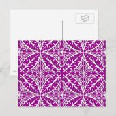 Marokkaanse tegels - amethyst paars en wit briefkaart (Voorkant / Achterkant)