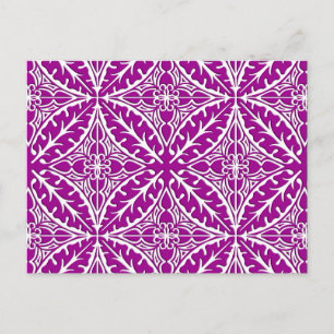 Marokkaanse tegels - amethyst paars en wit briefkaart