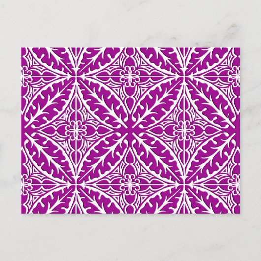 Marokkaanse tegels - amethyst paars en wit briefkaart (Voorkant)