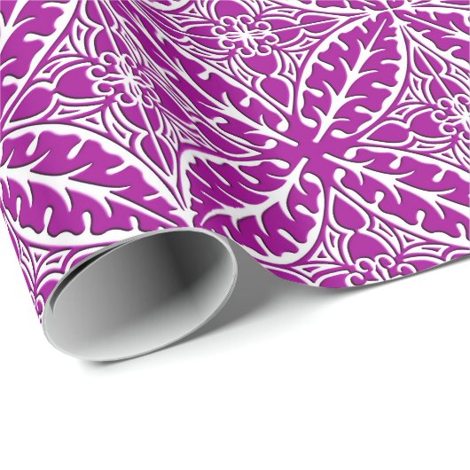 Marokkaanse tegels - amethyst paars en wit cadeaupapier (Rol Hoek)