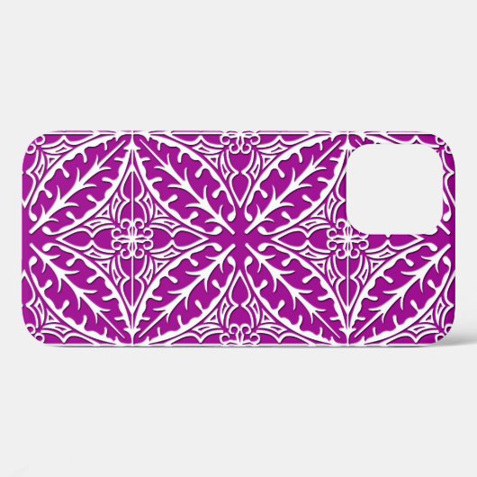 Marokkaanse tegels - amethyst paars en wit Case-Mate iPhone case (Achterkant (horizontaal))