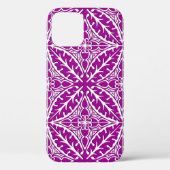 Marokkaanse tegels - amethyst paars en wit Case-Mate iPhone case (Achterkant)