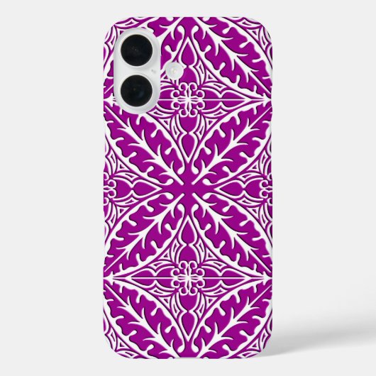 Marokkaanse tegels - amethyst paars en wit Case-Mate iPhone case (Achterkant)