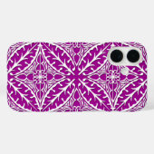 Marokkaanse tegels - amethyst paars en wit Case-Mate iPhone case (Achterkant (horizontaal))
