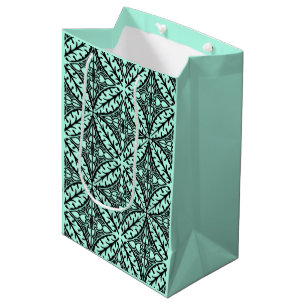 Marokkaanse tegels - aquablauw en zwart medium cadeauzakje