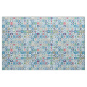 Marokkaanse tegels - blauw en rood stof (Yard (91,4 cm))