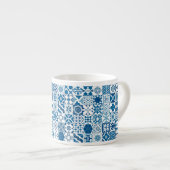 Marokkaanse tegels - blauw en wit espresso kop (Voorkant rechts)