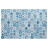 Marokkaanse tegels - blauw en wit stof (Fat Quarter)