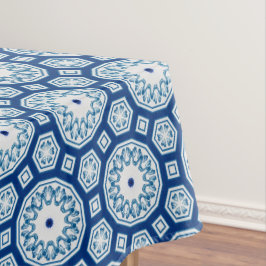 Marokkaanse tegels, blauwe tegel, All-Over Print Tafelkleed