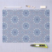 Marokkaanse tegels, blauwe tegel, All-Over Print Tissuepapier (Craft)