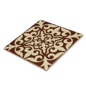 Marokkaanse tegels - chocoladebruin en beige tegeltje (Zijkant)