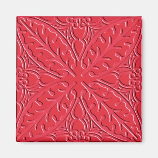 Marokkaanse tegels - cinnaber red magneet (Voorkant)