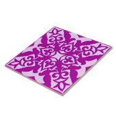 Marokkaanse tegels - diepe orchidee en roze tegeltje (Zijkant)