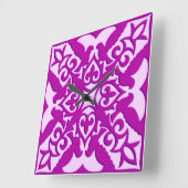 Marokkaanse tegels - diepe orchidee en roze vierkante klok (Hoek)