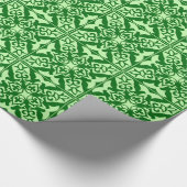 Marokkaanse tegels - donkerdengroen cadeaupapier (Hoek)