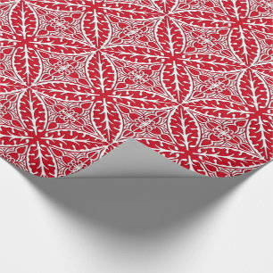 Marokkaanse tegels - donkerrood en wit cadeaupapier